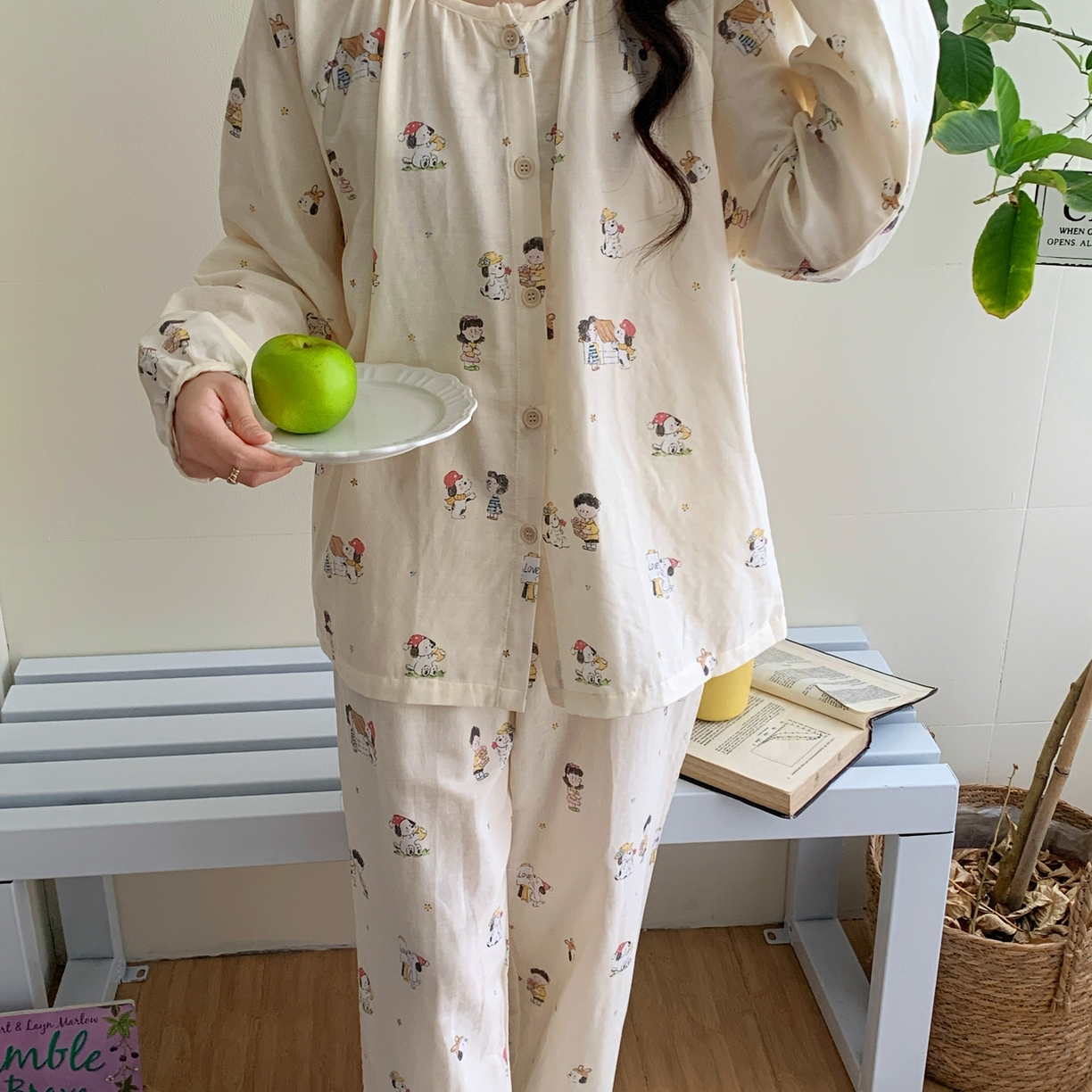 91家纺网 家纺一手货源 找家纺 纽约生活 2025新款韩系家居服（会员-5） 史努比的朋友