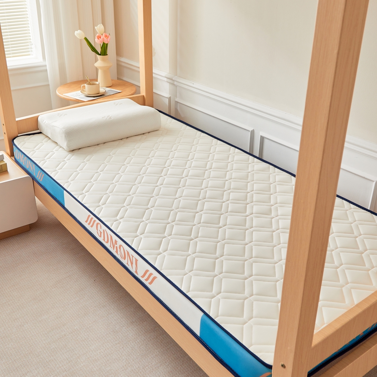 91家纺网 家纺一手货源 找家纺 （总）希廷顿 2025新款立体海绵学生宿舍床垫-菱格