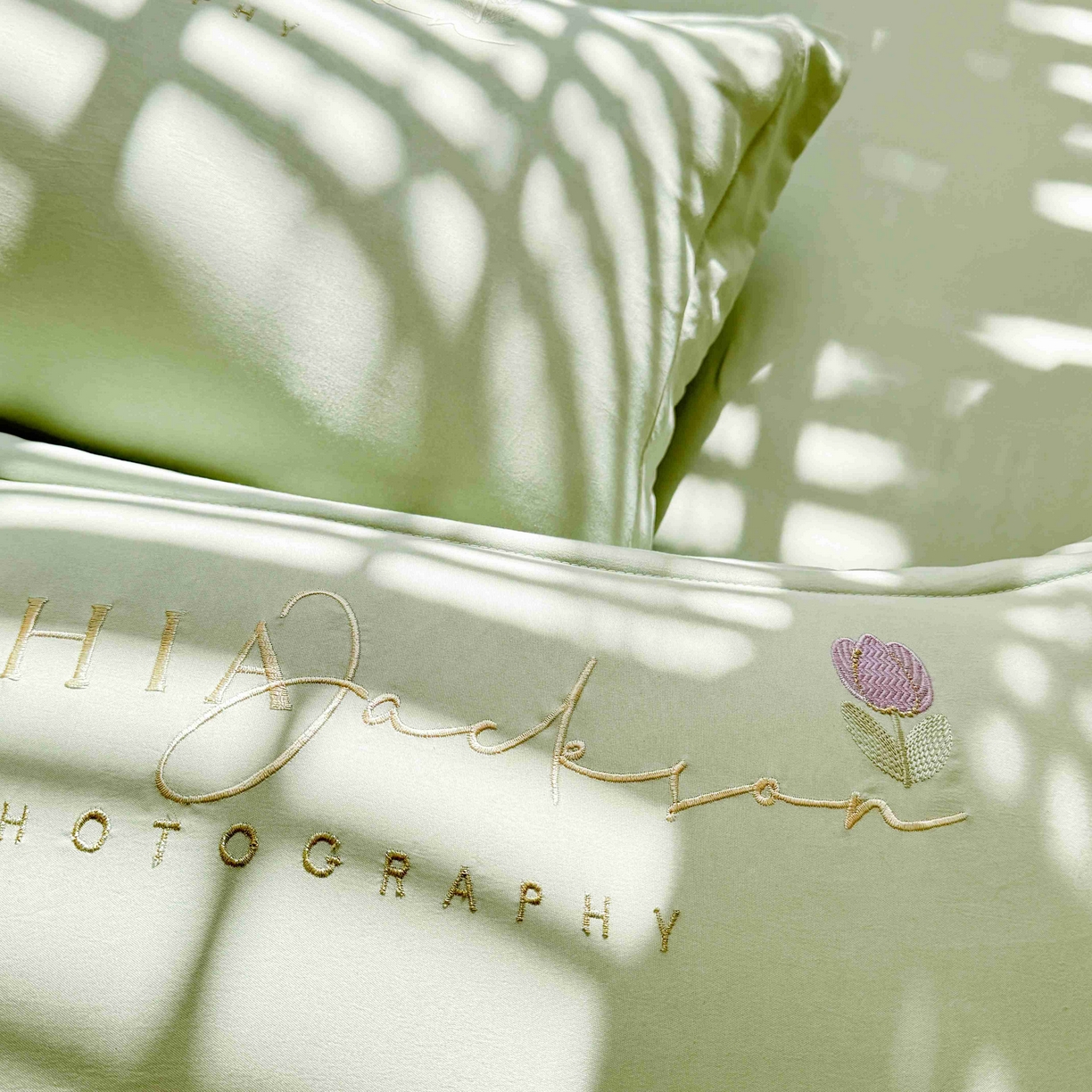 91家纺网 家纺一手货源 找家纺 大麦乐田 2025新款小清新糯小棉立体花绣花吊边四件套 清新恋人-绿