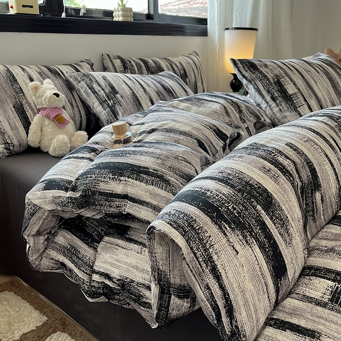 91家纺网 家纺一手货源 找家纺 （总）吉象家纺 2025新款全棉纯棉加厚磨毛印花四件套