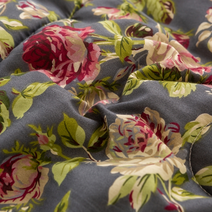 91家纺网 家纺一手货源 找家纺 锦鹭被业 2025新款AB版舒适全棉纯棉豆豆绒被被子被芯 花之语