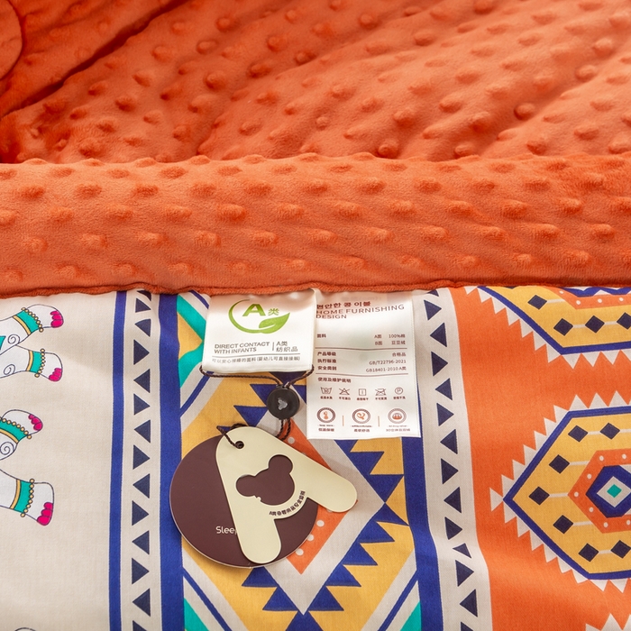 91家纺网 家纺一手货源 找家纺 锦鹭被业 2025新款AB版舒适全棉纯棉豆豆绒被被子被芯 吉祥如意