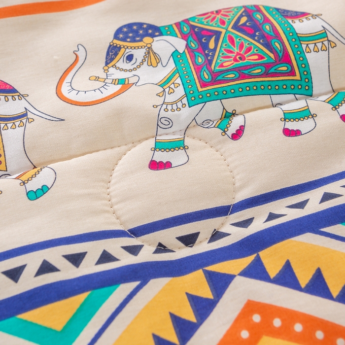 91家纺网 家纺一手货源 找家纺 锦鹭被业 2025新款AB版舒适全棉纯棉豆豆绒被被子被芯 吉祥如意