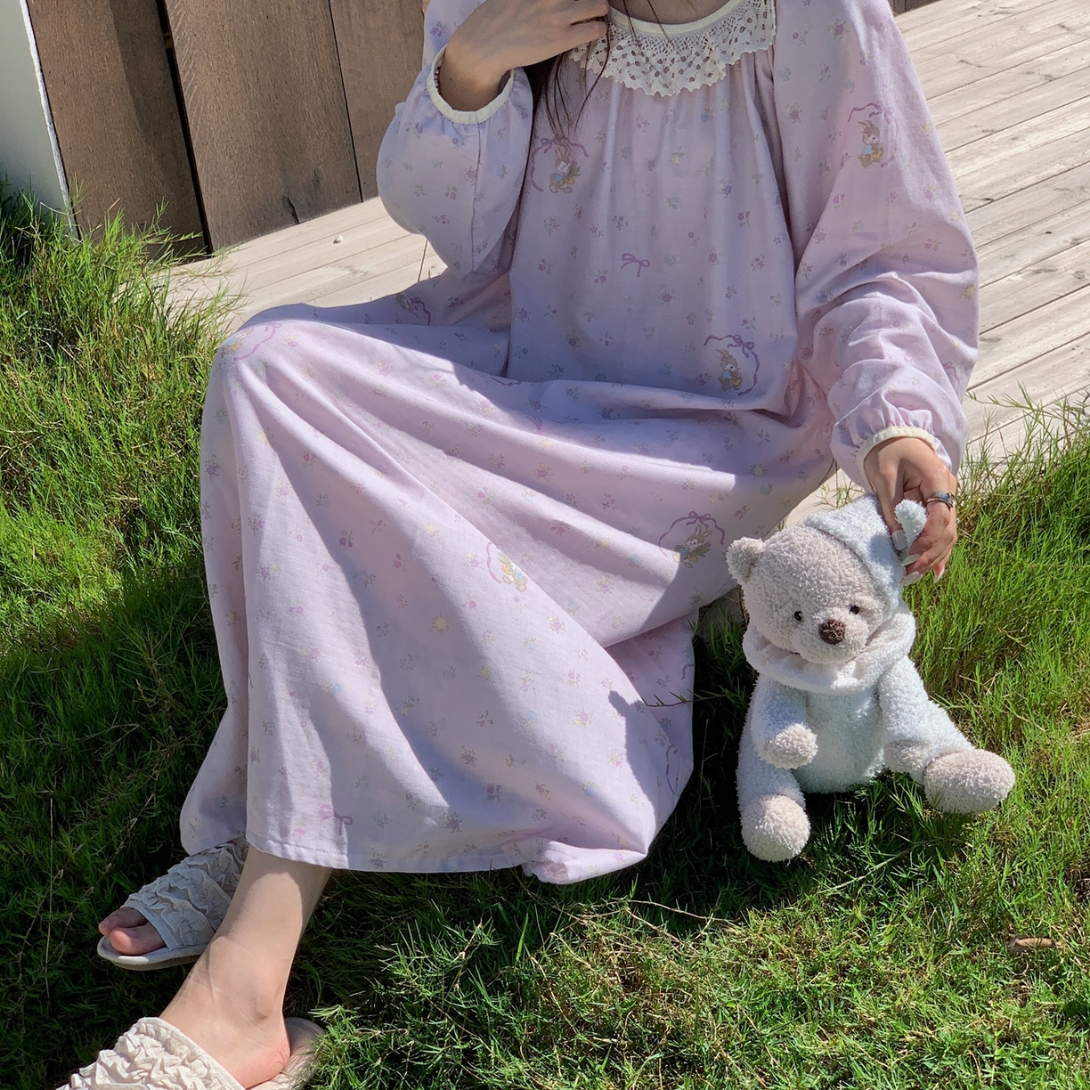 91家纺网 家纺一手货源 找家纺 （总）纽约生活 2025新款有氧纱蕾丝长袖裙（会员-5）