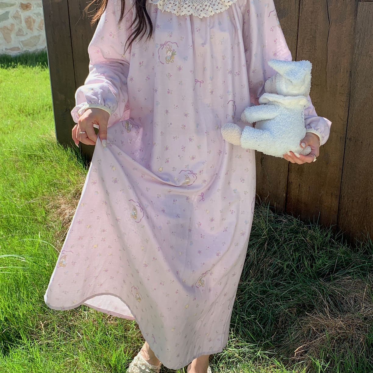 91家纺网 家纺一手货源 找家纺 （总）纽约生活 2025新款有氧纱蕾丝长袖裙（会员-5）