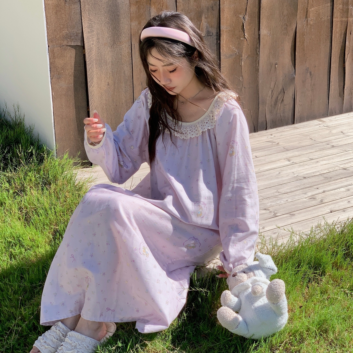 91家纺网 家纺一手货源 找家纺 （总）纽约生活 2025新款有氧纱蕾丝长袖裙（会员-5）