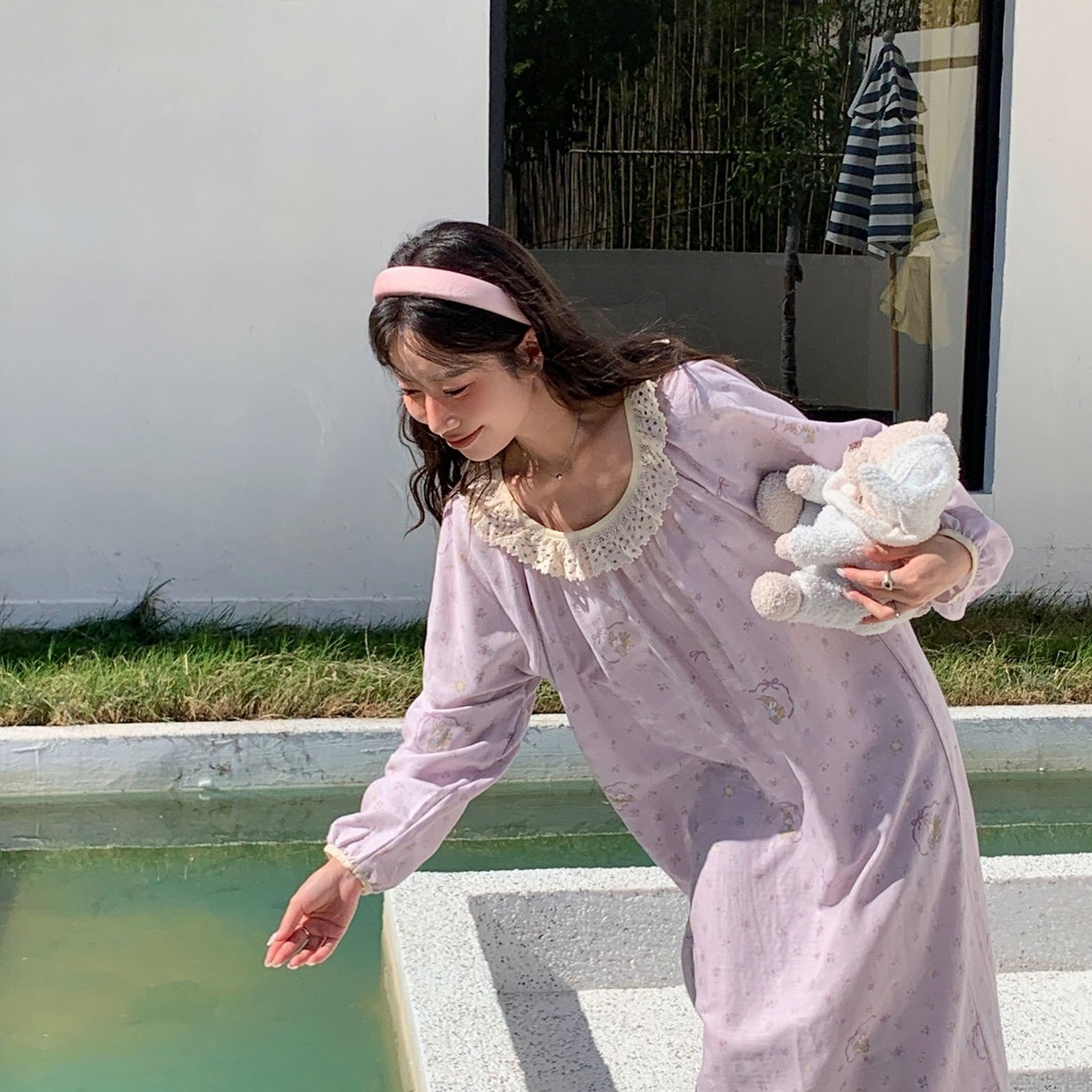 91家纺网 家纺一手货源 找家纺 （总）纽约生活 2025新款有氧纱蕾丝长袖裙（会员-5）