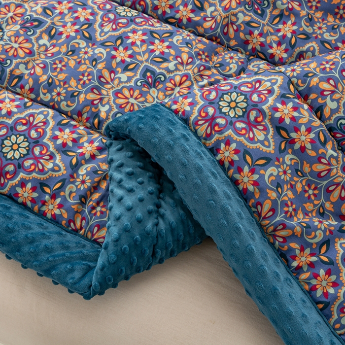 91家纺网 家纺一手货源 找家纺 锦鹭被业 2025新款AB版舒适全棉纯棉豆豆绒被被子被芯 金枝玉叶