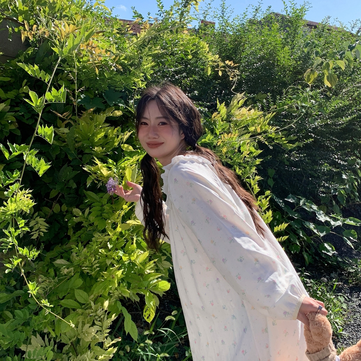 91家纺网 家纺一手货源 找家纺 纽约生活 2025新款有氧纱蕾丝长袖裙（会员-5） 晨露玫瑰