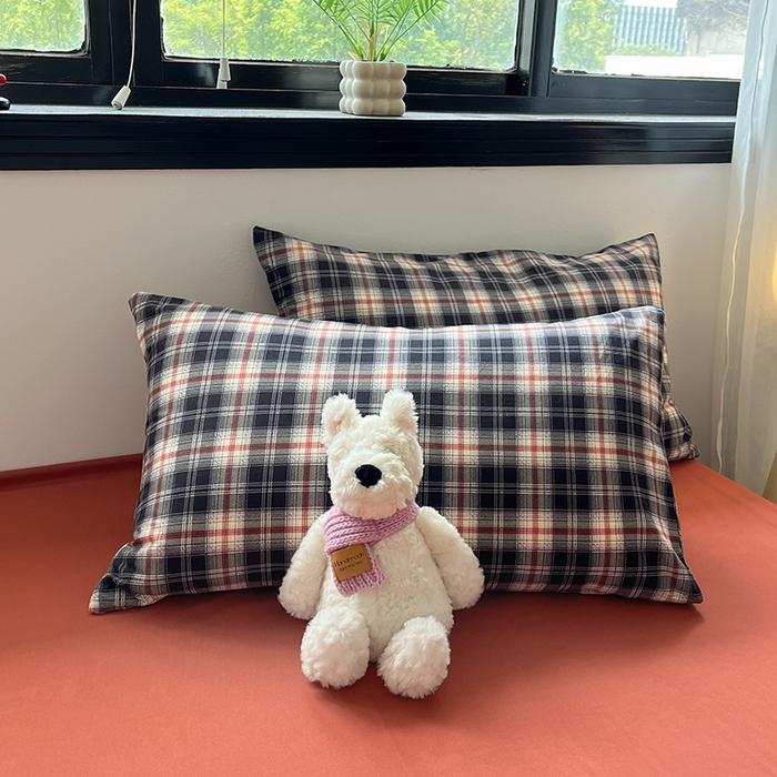 91家纺网 家纺一手货源 找家纺 吉象家纺 2025新款全棉纯棉加厚磨毛印花四件套 艾伦黑格