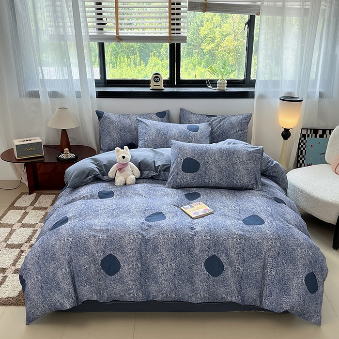 91家纺网 家纺一手货源 找家纺 吉象家纺 2025新款全棉纯棉加厚磨毛印花四件套 波尔曼