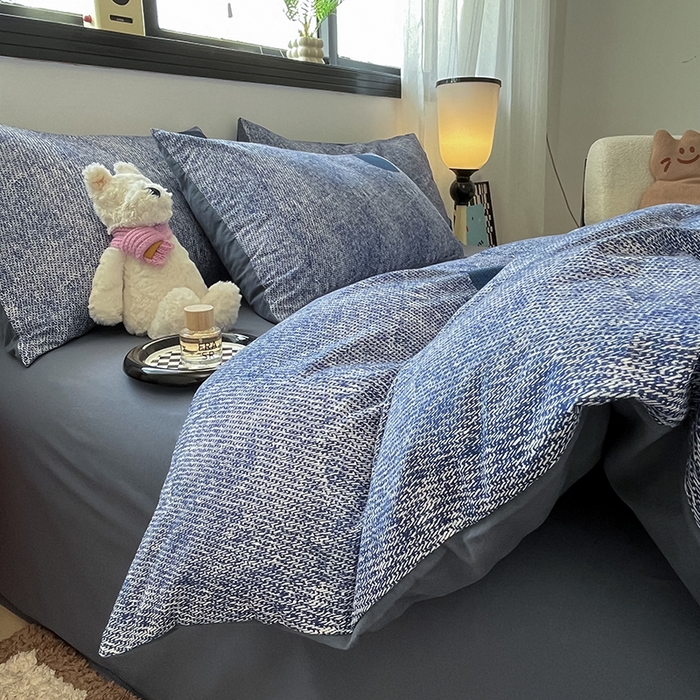 91家纺网 家纺一手货源 找家纺 吉象家纺 2025新款全棉纯棉加厚磨毛印花四件套 波尔曼