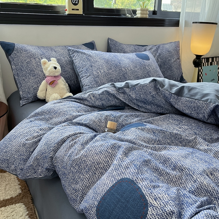 91家纺网 家纺一手货源 找家纺 吉象家纺 2025新款全棉纯棉加厚磨毛印花四件套 波尔曼