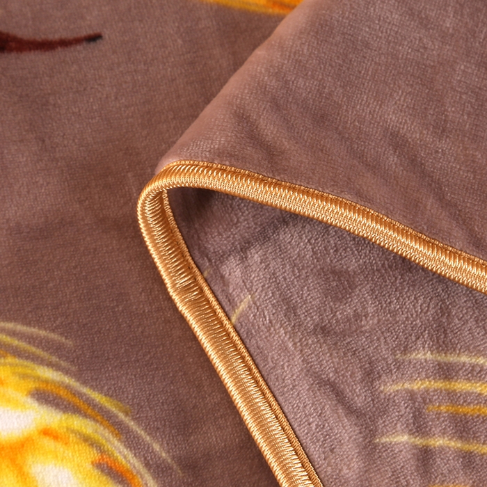 91家纺网 家纺一手货源 找家纺 望淮 2025新款230g印花金貂绒牛奶绒四件套 麦穗