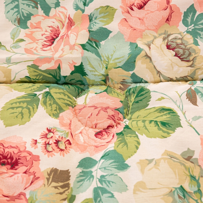 91家纺网 家纺一手货源 找家纺 锦鹭被业 2025新款AB版舒适全棉纯棉豆豆绒被被子被芯 浪漫花舞