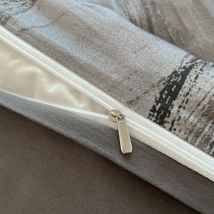 91家纺网 家纺一手货源 找家纺 吉象家纺 2025新款全棉纯棉加厚磨毛印花四件套 幻影黑