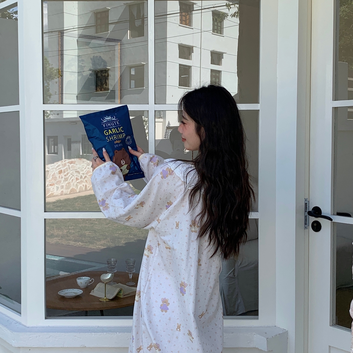 91家纺网 家纺一手货源 找家纺 纽约生活 2025新款有氧纱蕾丝长袖裙（会员-5） 小熊软糖