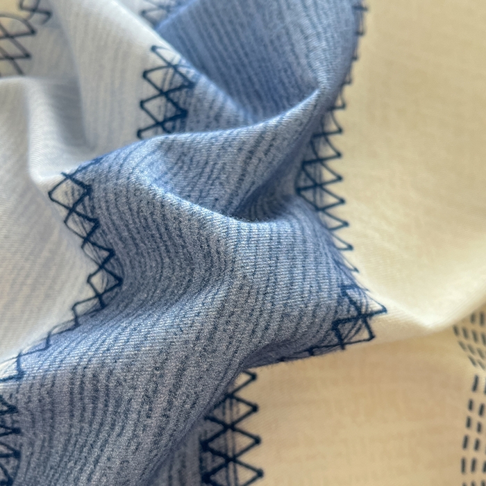 91家纺网 家纺一手货源 找家纺 吉象家纺 2025新款全棉纯棉加厚磨毛印花四件套 蓝颜