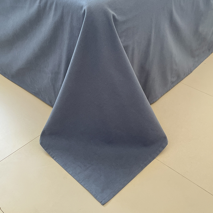 91家纺网 家纺一手货源 找家纺 吉象家纺 2025新款全棉纯棉加厚磨毛印花四件套 蓝颜