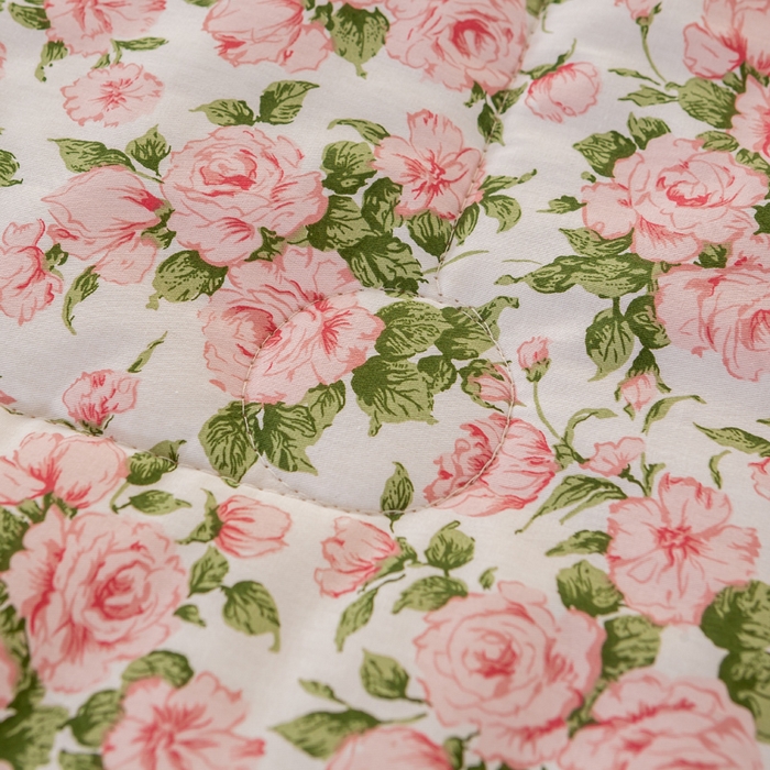 91家纺网 家纺一手货源 找家纺 锦鹭被业 2025新款AB版舒适全棉纯棉豆豆绒被被子被芯 玫瑰物语