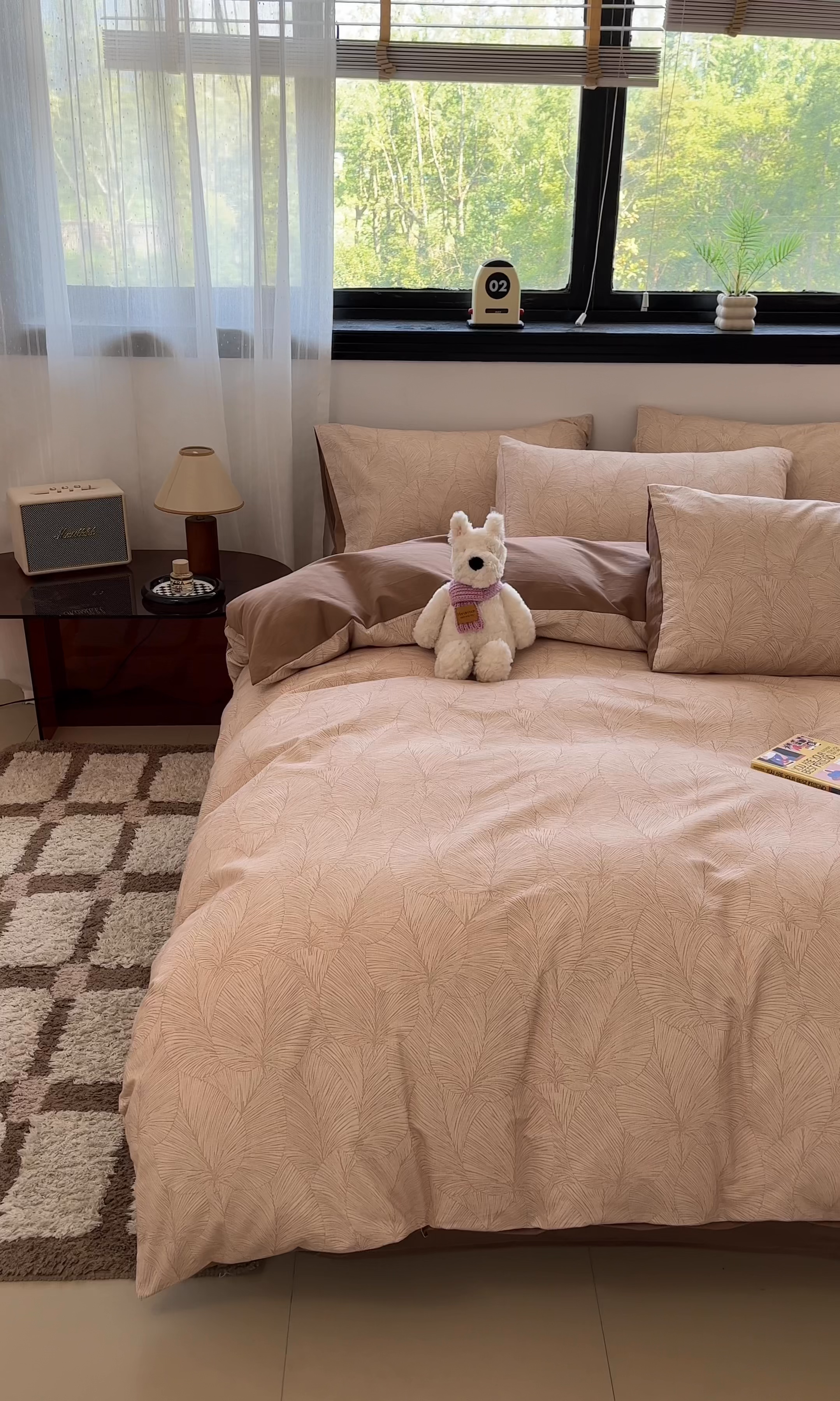 91家纺网 家纺一手货源 找家纺 吉象家纺 2025新款全棉纯棉加厚磨毛印花四件套 幸运叶