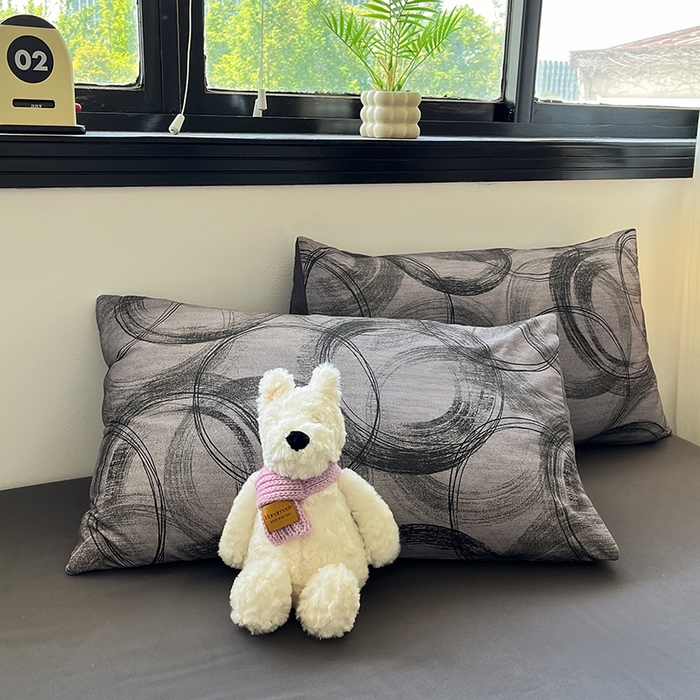 91家纺网 家纺一手货源 找家纺 吉象家纺 2025新款全棉纯棉加厚磨毛印花四件套 叙晚