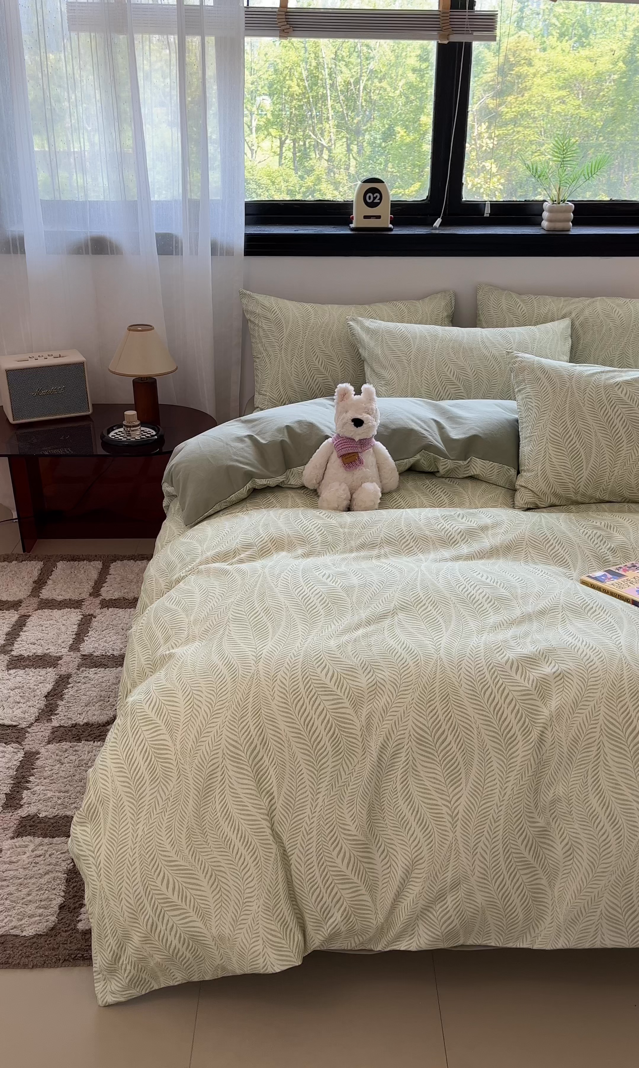 91家纺网 家纺一手货源 找家纺 吉象家纺 2025新款全棉纯棉加厚磨毛印花四件套 叶语