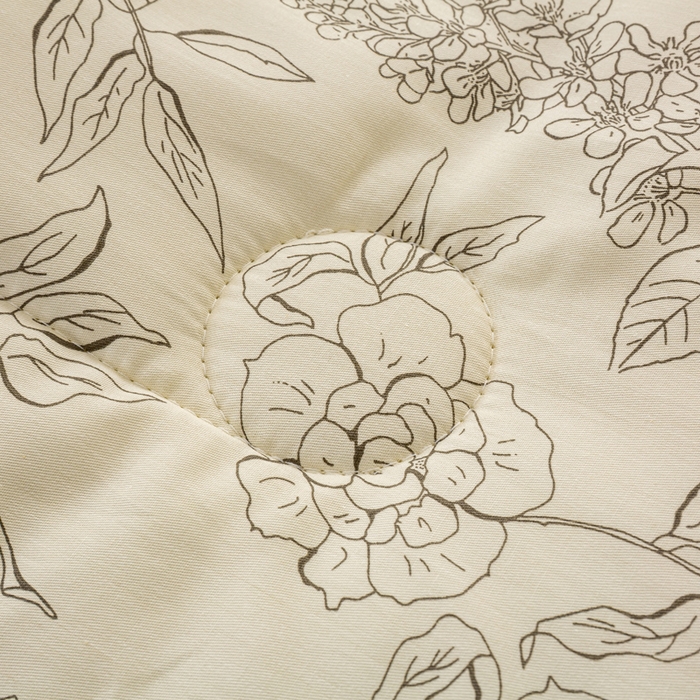 91家纺网 家纺一手货源 找家纺 锦鹭被业 2025新款AB版舒适全棉纯棉豆豆绒被被子被芯 午后茶花