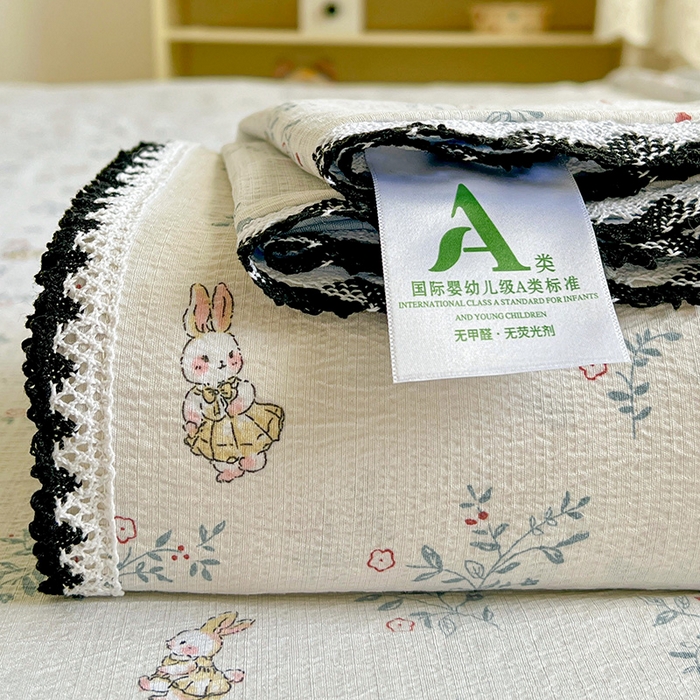 91家纺网 家纺一手货源 找家纺 （总）鑫利来家纺 2025新款云感云感皱皱纱镂空花边床单单床单单品床单单件床单