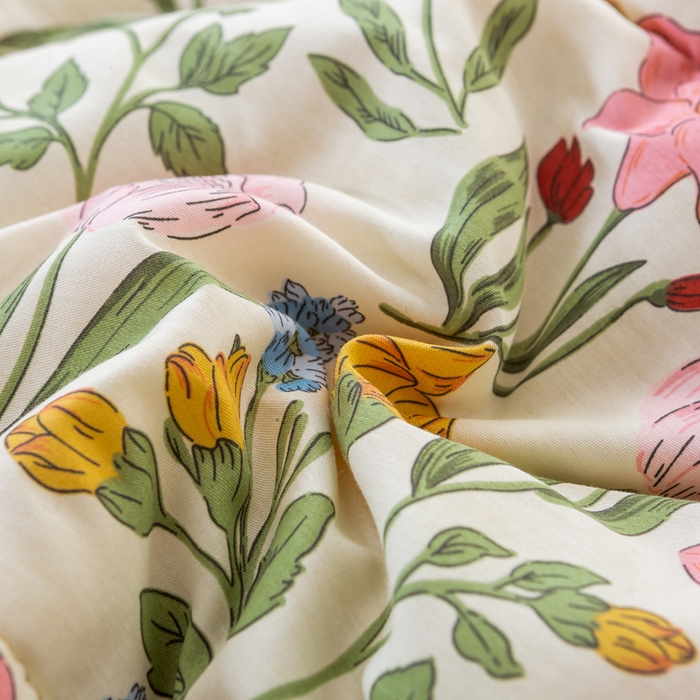 91家纺网 家纺一手货源 找家纺 锦鹭被业 2025新款AB版舒适全棉纯棉豆豆绒被被子被芯 一览芳华-绿