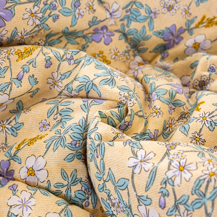 91家纺网 家纺一手货源 找家纺 锦鹭被业 2025新款AB版舒适全棉纯棉豆豆绒被被子被芯 一抹清香