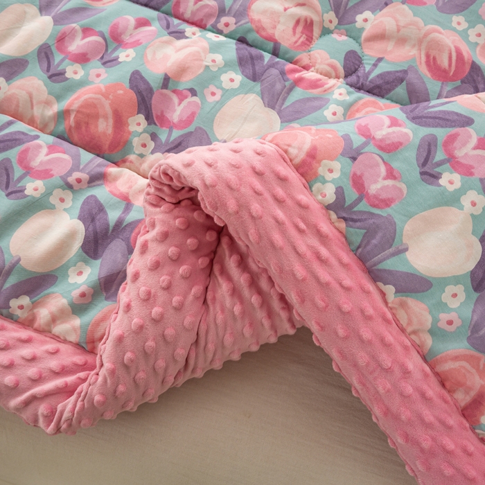 91家纺网 家纺一手货源 找家纺 锦鹭被业 2025新款AB版舒适全棉纯棉豆豆绒被被子被芯 郁金时代