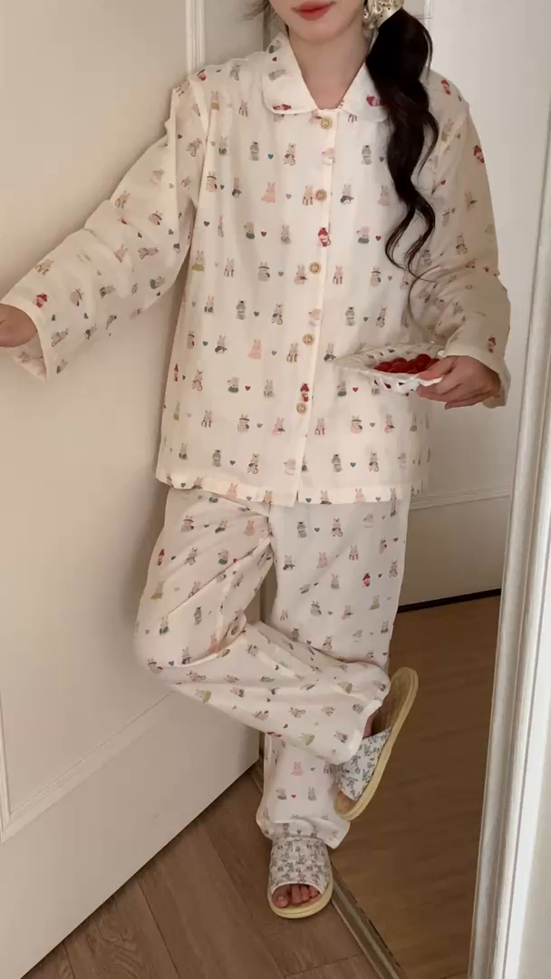 91家纺网 家纺一手货源 找家纺 纽约生活 2025新款有氧纱小翻领长长 （会员-5） 贝拉兔