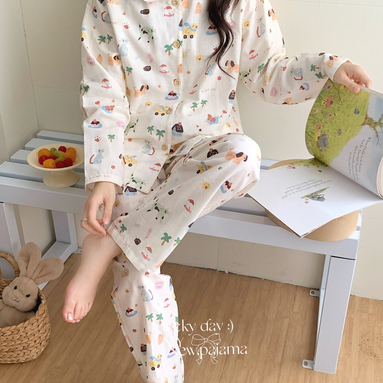 91家纺网 家纺一手货源 找家纺 纽约生活 2025新款有氧纱小翻领长长 （会员-5） 动物园情书