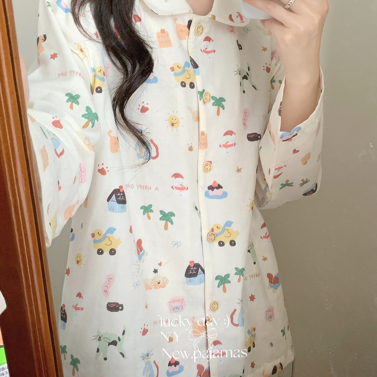 91家纺网 家纺一手货源 找家纺 纽约生活 2025新款有氧纱小翻领长长 （会员-5） 动物园情书