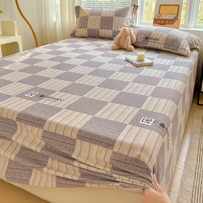 91家纺网 家纺一手货源 找家纺 卡普家居 2025新款全棉磨毛加厚四件套系列-单床单 埃德加