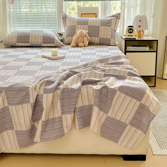 91家纺网 家纺一手货源 找家纺 卡普家居 2025新款全棉磨毛加厚四件套系列-单床单 埃德加