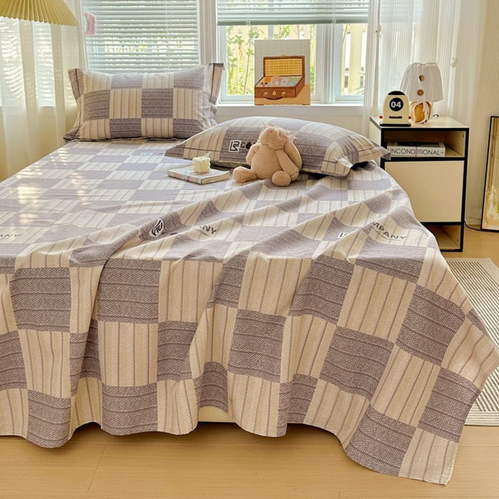 91家纺网 家纺一手货源 找家纺 卡普家居 2025新款全棉磨毛加厚四件套系列-单床单 埃德加