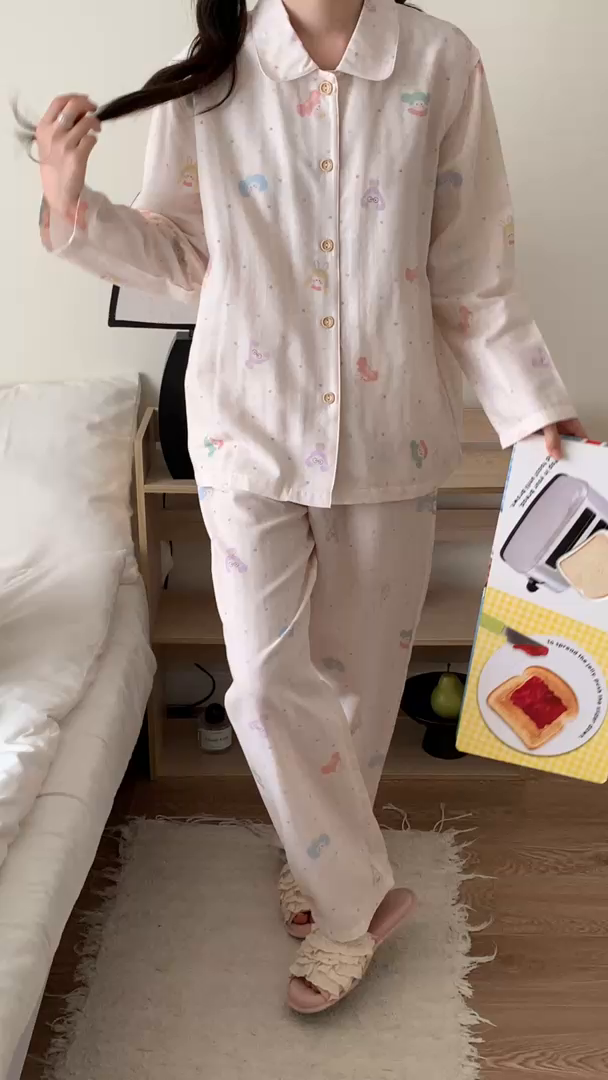 91家纺网 家纺一手货源 找家纺 纽约生活 2025新款有氧纱小翻领长长 （会员-5） 搞怪女孩