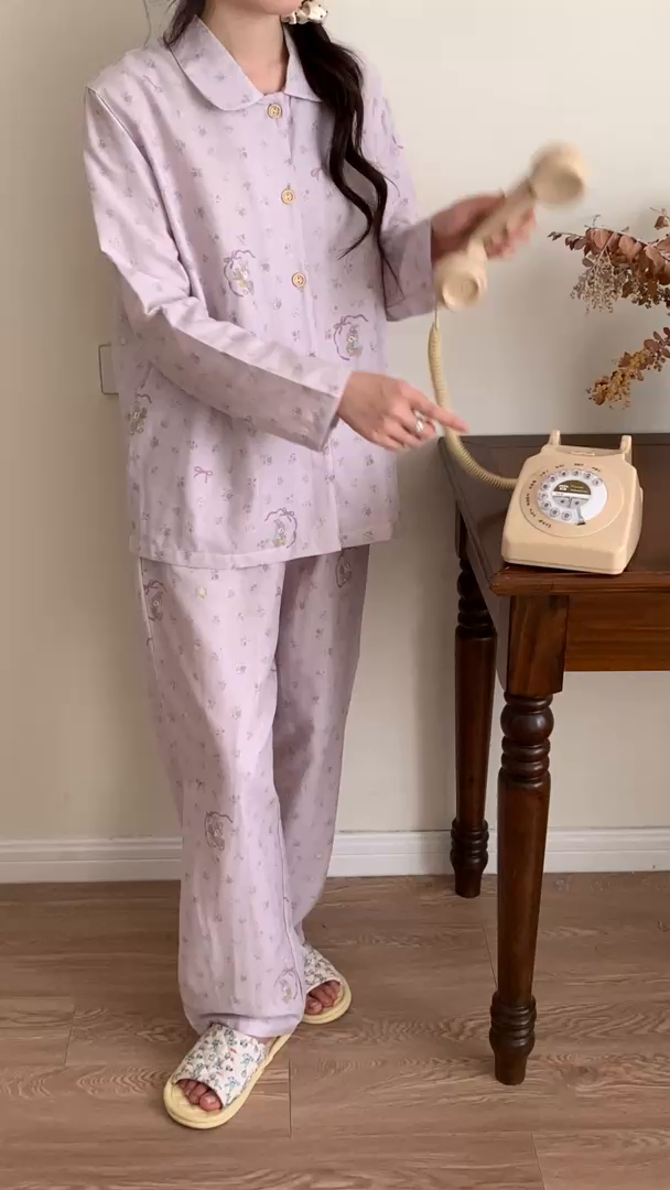 91家纺网 家纺一手货源 找家纺 纽约生活 2025新款有氧纱小翻领长长 （会员-5） 星黛露紫