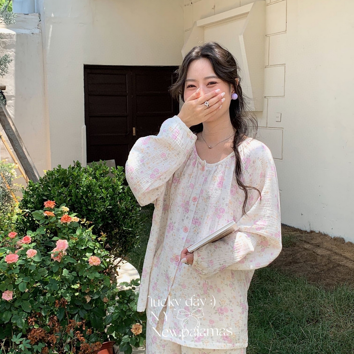 91家纺网 家纺一手货源 找家纺 （总）纽约生活 2025新款绉布圆领开扣长袖长裤（会员-5）