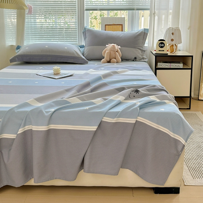 91家纺网 家纺一手货源 找家纺 卡普家居 2025新款全棉磨毛加厚四件套系列-单床单 格利亚