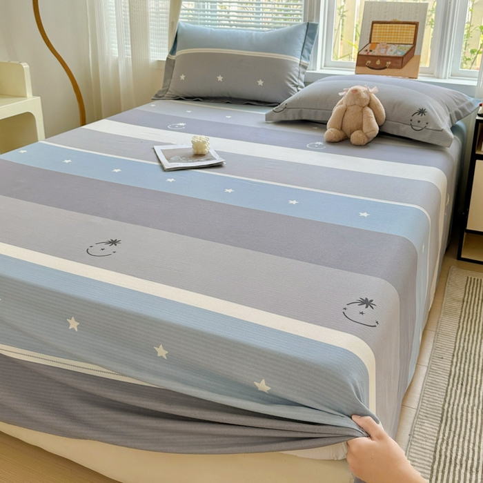 91家纺网 家纺一手货源 找家纺 卡普家居 2025新款全棉磨毛加厚四件套系列-单床单 格利亚