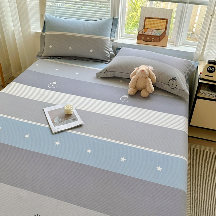 91家纺网 家纺一手货源 找家纺 卡普家居 2025新款全棉磨毛加厚四件套系列-单床单 格利亚