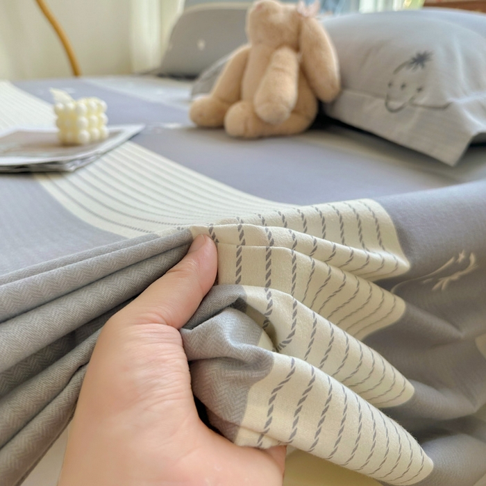 91家纺网 家纺一手货源 找家纺 卡普家居 2025新款全棉磨毛加厚四件套系列-单床单 格利亚