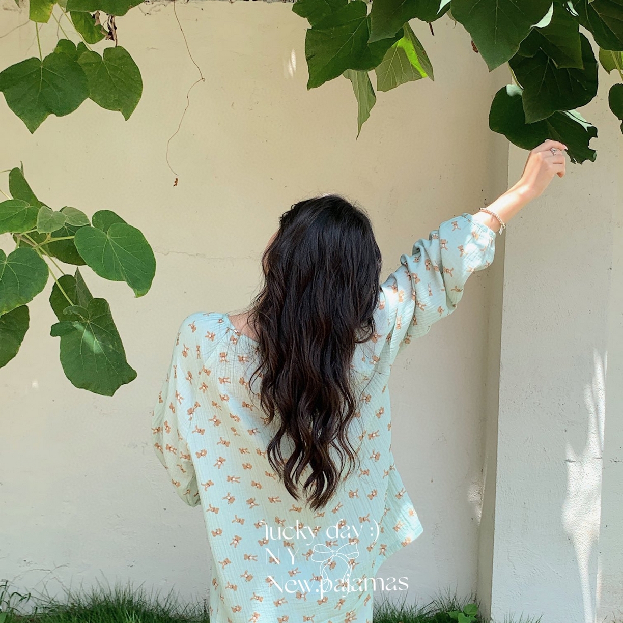 91家纺网 家纺一手货源 找家纺 纽约生活 2025新款绉布圆领开扣长袖长裤（会员-5） 波比熊