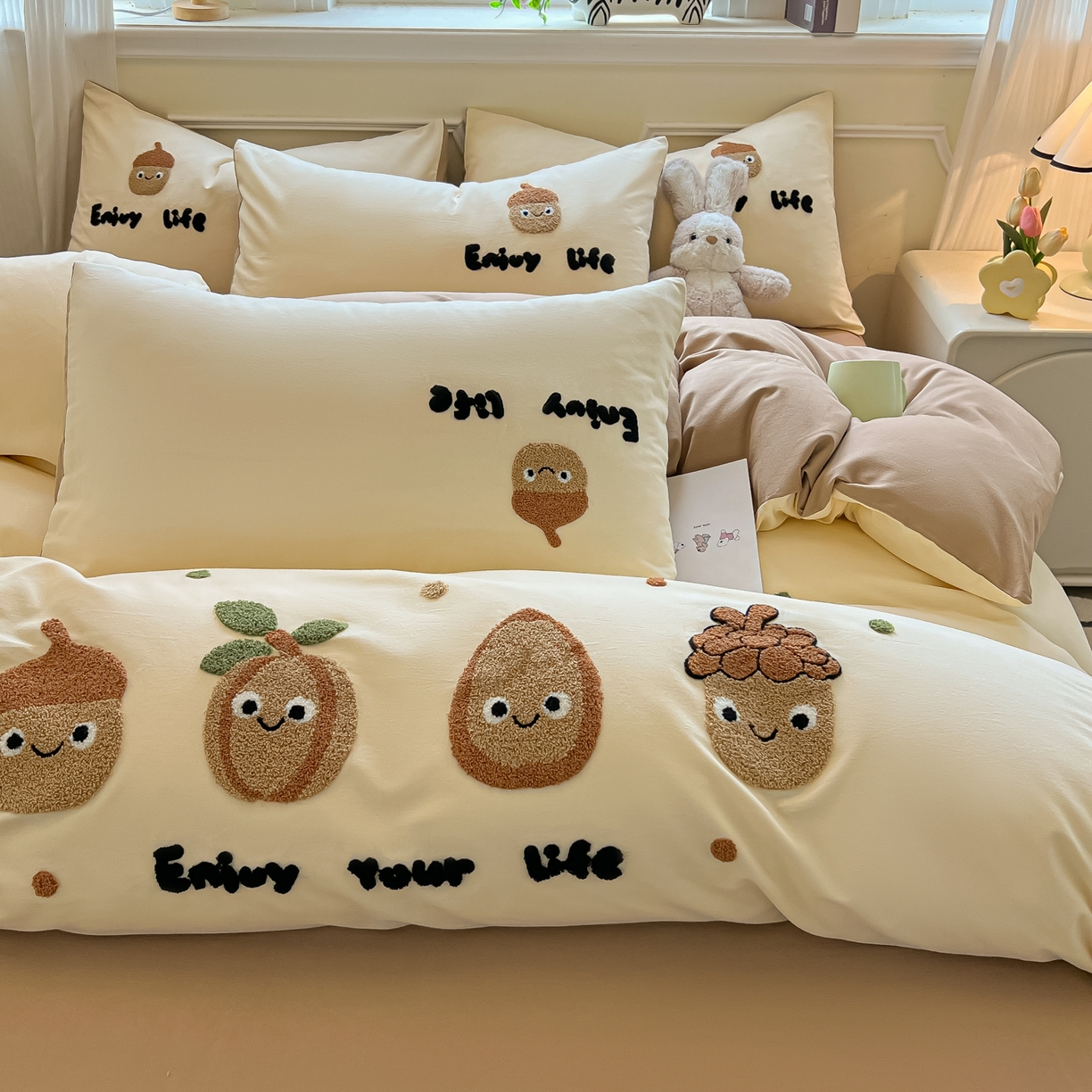 91家纺网 家纺一手货源 找家纺 （总）多乐家纺 2025新款全棉纯棉磨毛毛巾绣四件套