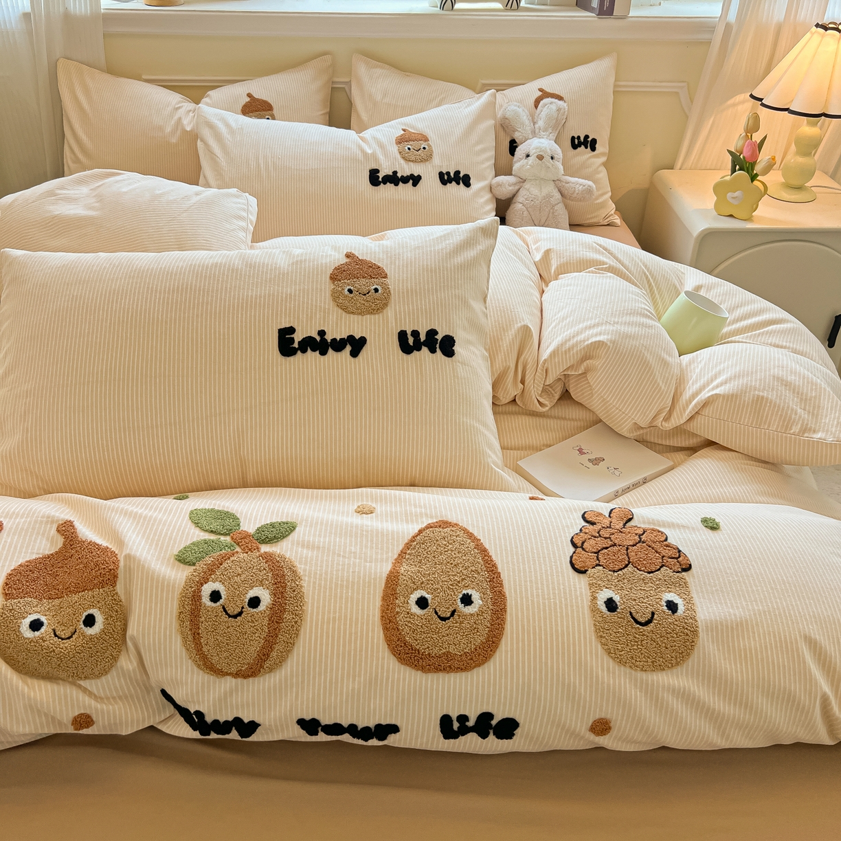 91家纺网 家纺一手货源 找家纺 （总）多乐家纺 2025新款全棉纯棉磨毛毛巾绣四件套