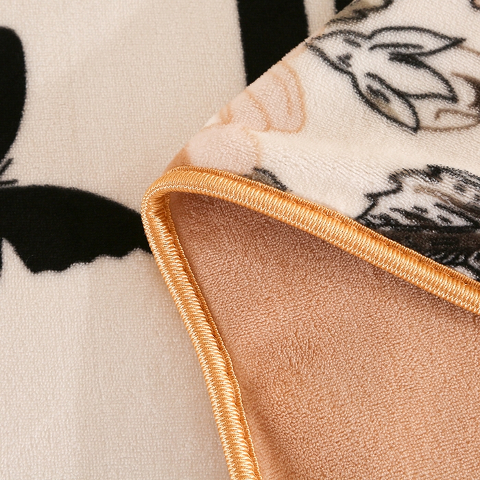 91家纺网 家纺一手货源 找家纺 橘姿 2025新款8-9斤床裙款牛奶绒四件套金貂绒法兰绒宝宝绒 蝶舞花香