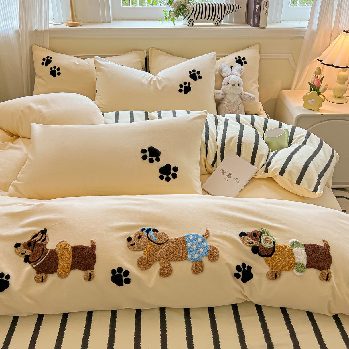 91家纺网 家纺一手货源 找家纺 （总）多乐家纺 2025新款全棉纯棉磨毛毛巾绣四件套